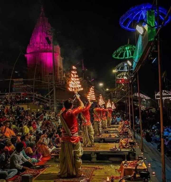 Ganga Aarti near Aadya Palace Varanasi