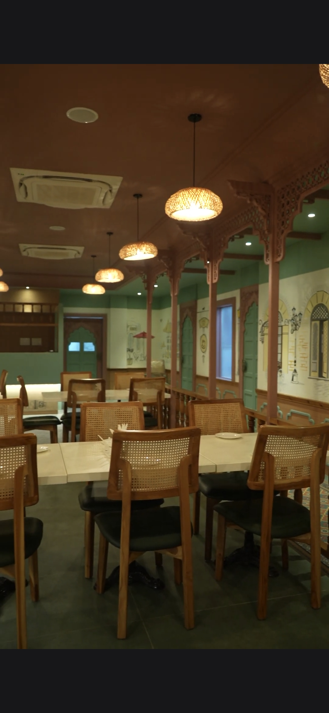 Panchforan terrace lounge at night